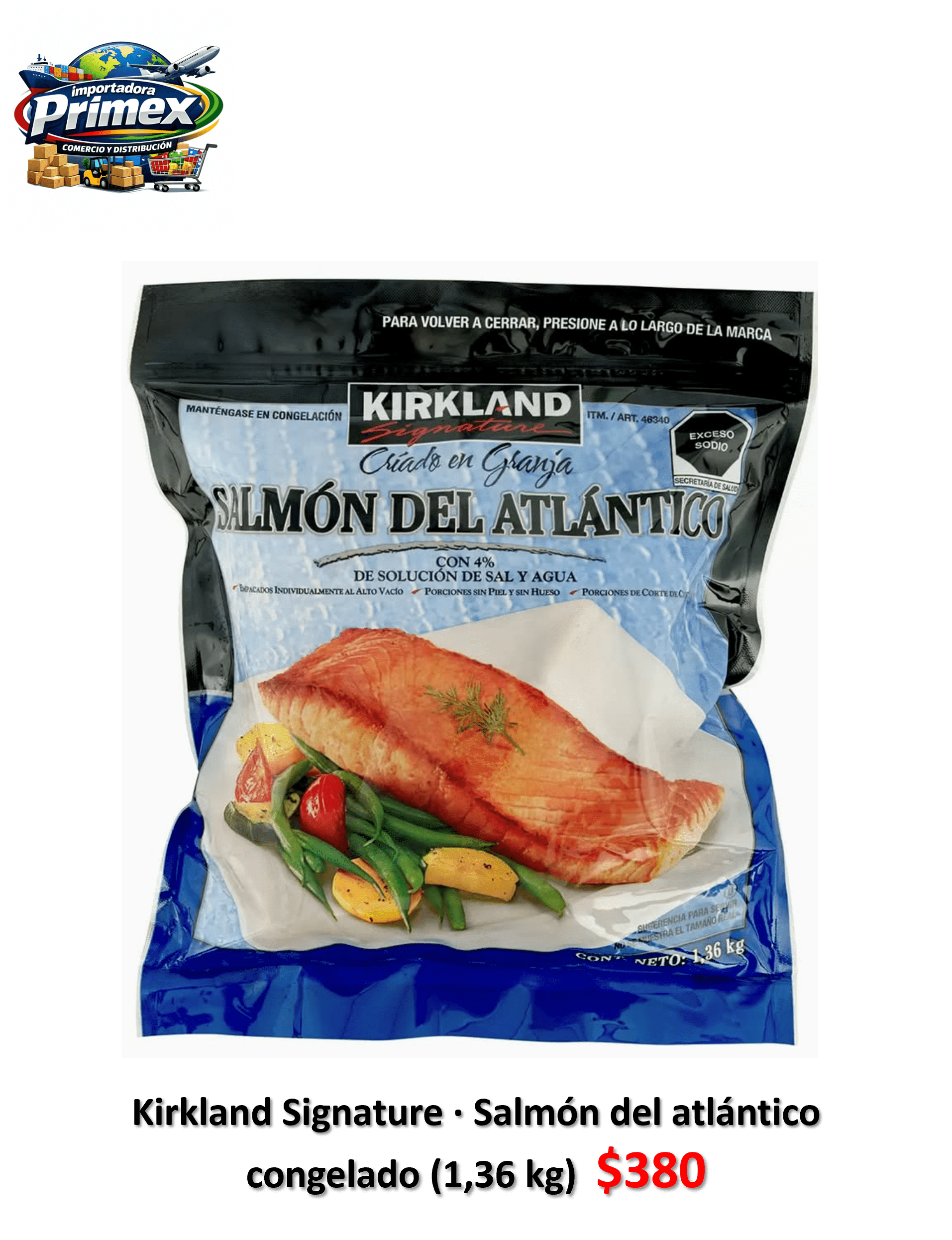Kirkland Signature · Salmón del atlántico congelado