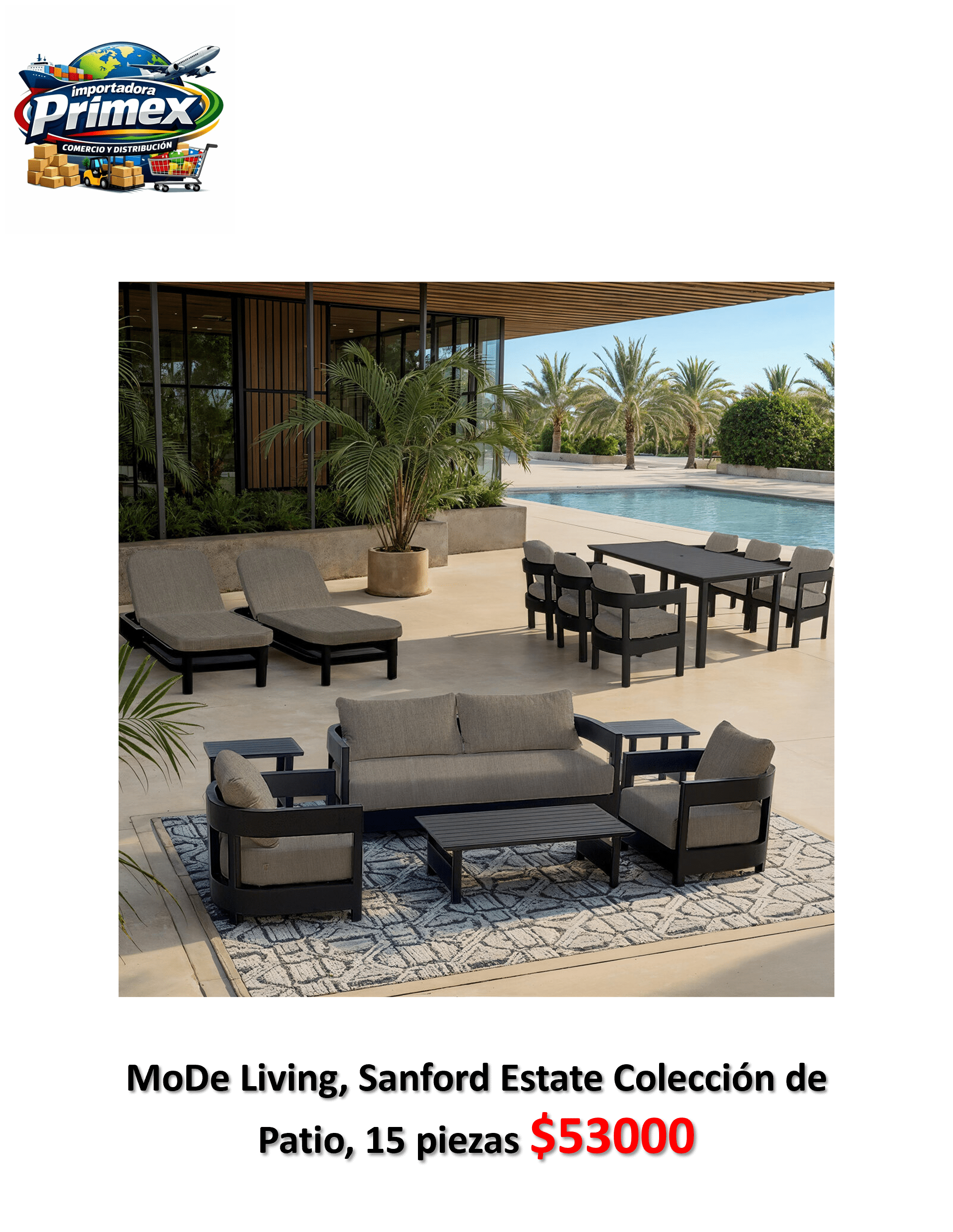 MoDe Living, Sanford Estate Colección de Patio 15pzas
